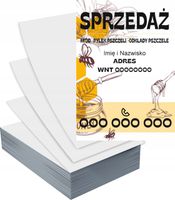 Ulotki A6 100szt reklamowe firmowe SPRZEDAŻ MIODU gotowe wzory