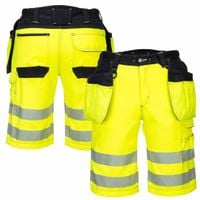 Krótkie Spodnie Spodenki Robocze Ostrzegawcze Pw343 Hivis R. 38 Pas 97 Cm