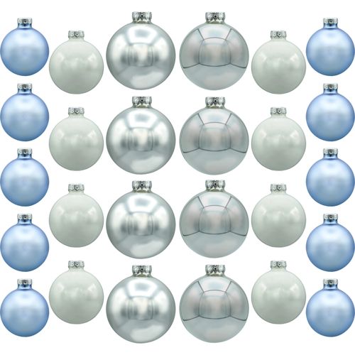 Bombki okrągłe: biało-niebieski duży zestaw na Arena.pl