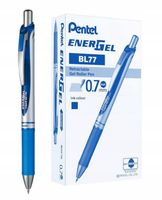 PIÓRO KULKOWE PENTEL ENERGEL BL77 NIEBIESKIE 12 sztuk + 1 SZTUKA GRATIS