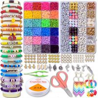 ZESTAW DO ROBIENIA BRANSOLETEK KORALIKI DO BIŻUTERII LITERKI DIY NA PREZENT