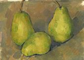 Plakat 18x13cm  Three Pears, Paul Cezanne Vintage do Salonu
