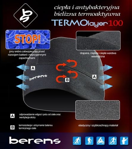 CZAPKA ZIMOWA MĘSKA CIEPŁA TERMOAKTYWNA ODDYCHAJĄCA BERENS TL100 na Arena.pl