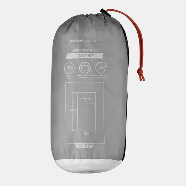 Prześcieradło do śpiwora bawełniane Quechua zdjęcie 6