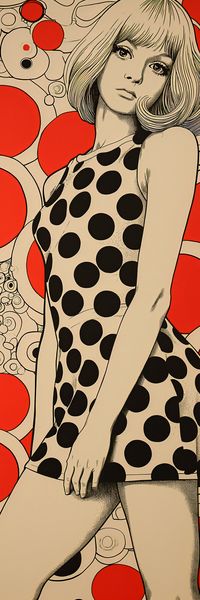 Plakat 30,5x91,5cm Czerwone Kropki zdjęcie 1