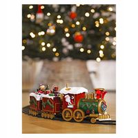 Pociąg świąteczny kolejka pod choinkę 136cm z pozytywką