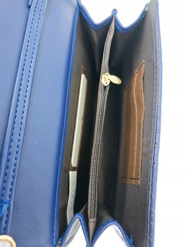 Victoria J. - torebka listonoszka portfelik pikowana granatowy VJ-952 na Arena.pl