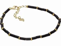 ELEGANCKA POZŁACANA SREBRNA BRANSOLETKA FASETOWANE KORALIKI NOC KAIRU KÓŁKA