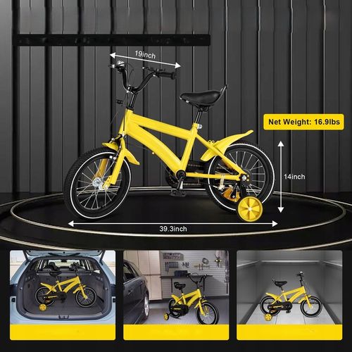 Rower dziecięcy 14 cali - żółty na Arena.pl