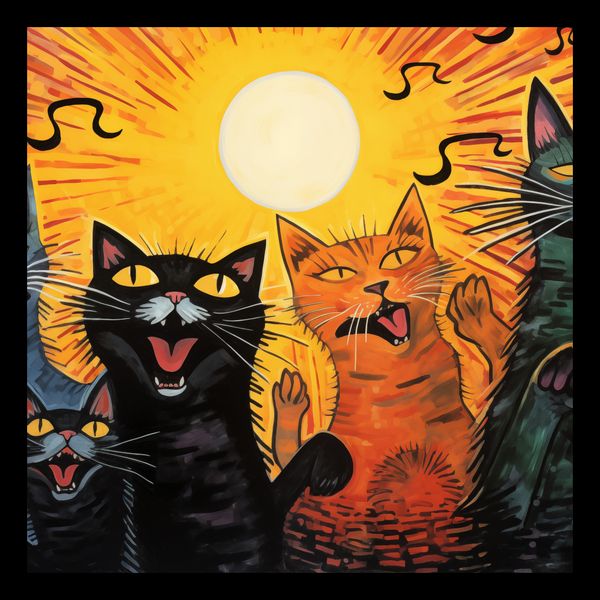 Plakat 30x30cm Kocie Koncertowanie zdjęcie 2