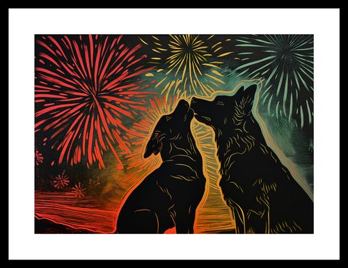 Plakat 35x25cm Psi Uścisk na Arena.pl