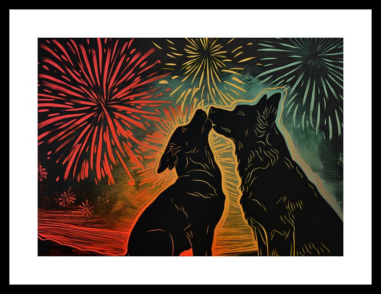 Plakat 35x25cm Psi Uścisk zdjęcie 3