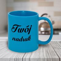 Niebieski kubek matowy FULL COLOR z Twoim nadrukiem