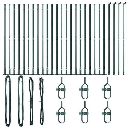 Słupek ogrodzeniowy. 26 pcs Srebrny 3.2 x 3.2 x 140 cm Stal na Arena.pl