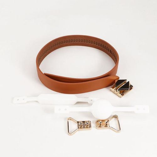 zestaw knebli ball-gag & gag-bite set brown lockink na Arena.pl