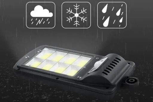 OŚWIETLENIE ZEWNĘTRZNE OGRODOWE MOCNA LAMPA SOLARNA LED ULICZNA COB PILOT zdjęcie 3