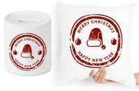 Na Święta Zestaw Poduszka + Skarbonka Prezent Z Nadrukiem Ze Zdjęciem