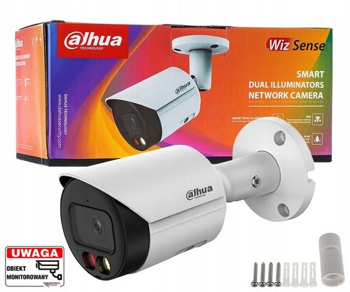 Monitoring Podwórka 4 kamery IP tubowe Dahua IPC-HFW2849S-S-IL-0280B 8MPx na Arena.pl