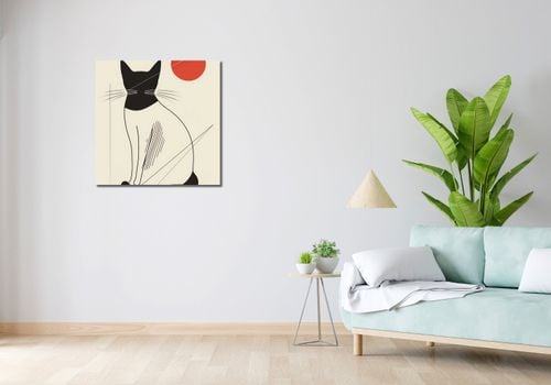 Obraz 70x70cm Czerwony Krąg na Arena.pl