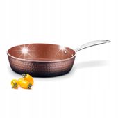 Głęboka PATELNIA INDUKCJA patelnia do piekarnika 24cm non-stick Copper