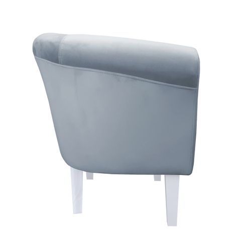 Fotel Milo nogi 20cm białe szary błękit BL06 na Arena.pl