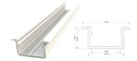 AL12-GLG2-LW-2020 – Profil LED wpuszczany GLG2, biały lakierowany, 2,02 m