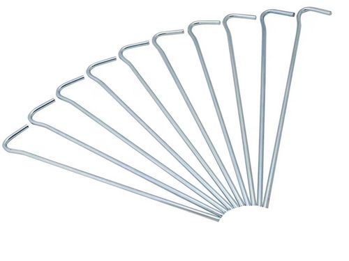 SZPILKI DO NAMIOTU MOCUJĄCE ŚLEDZIE KOTWY STAL 31CM 10SZT HAK HACZYK KOŁKI na Arena.pl