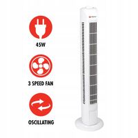 MARKOWY Wiatrak Wentylator Kolumnowy Podłogowy 45W