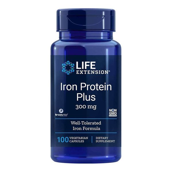 LIFE EXTENSION Iron Protein Plus (100 kaps.) zdjęcie 1