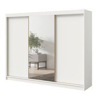 Szafa przesuwna z lustrem Fiore 3D1L 250 Biała/Złoty