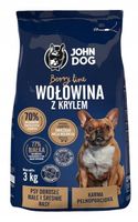SUCHA KARMA DLA PSA WOŁOWINA Z KRYLEM DOROSŁE MAŁE I ŚREDNIE John Dog 3 kg