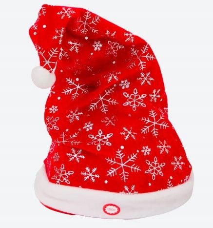 CZAPKA MIKOŁAJA tańcząca CZERWONA 41x18 cm śpiewająca grająca na Arena.pl