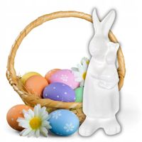ZAJĄC ZAJACZEK WIELKANOCNY CERAMICZNY Dekoracja Do Święconki Koszyczka 12cm