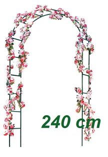 Pergola ogrodowa metalowa łuk na róże kwiaty 240cm