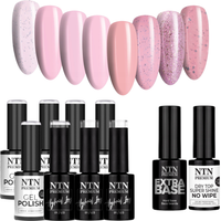 NTN Zestaw 8 kolorów Limited Edition Pinks 1 5g + baza i top GRATIS