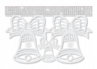 M16 Zazdrostka kuchenna firana ŚWIĄTECZNA DZWONKI zima Boże Narodzeni 40x25