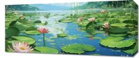 Obraz 70x30cm Sielankowy Staw Lilii