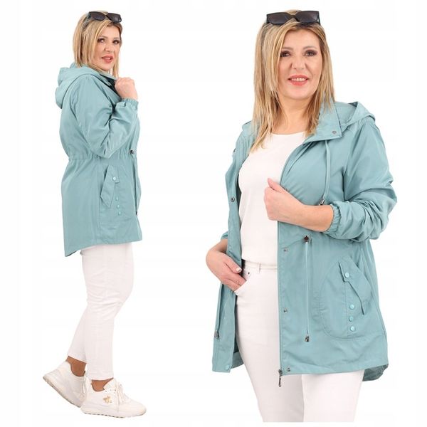 KURTKA DAMSKA PARKA CIENKA WIOSENNA PRZEJŚCIOWA Z KAPTUREM ROZMIARY zdjęcie 1