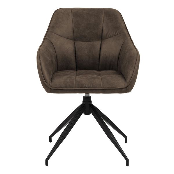 Krzesło Brenda brązowe tapicerowane zdjęcie 3