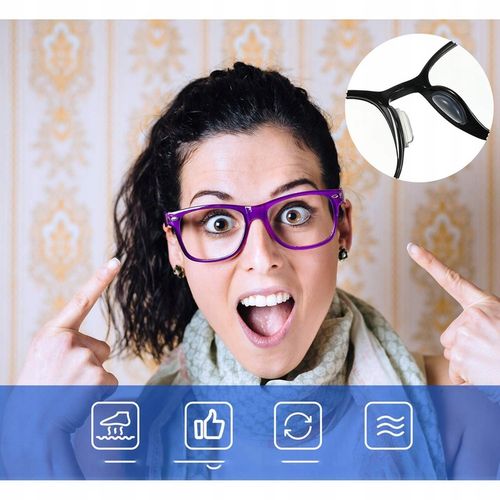 32 PAR NOSKÓW PRZYKLEJANYCH PRZEZROCZYSTYCH DO OKULARÓW 64 NOSKÓW SILIKON na Arena.pl