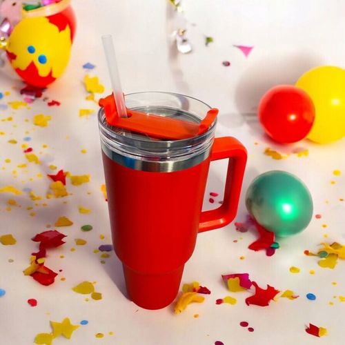 Kubek termiczny ze słomka kubki termiczne na kawę herbatę na napoi zimne na Arena.pl