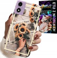 ETUI DO MOTOROLA MOTO E14 - KWIATISTY WZÓR SŁONECZNIK SŁONECZNIKI