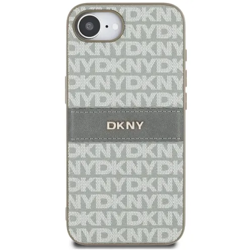 etui dkny repeat texture pattern with tonal stripe na iphone 16e - beżowe na Arena.pl