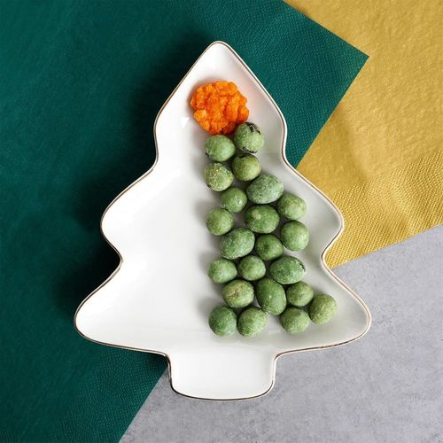 Talerz Świąteczny Deserowy na Przekąski Na Boże Narodzenie Choinka 20 cm na Arena.pl