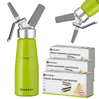 ZIELONY SYFON DO BITEJ ŚMIETANY DEKORATOR 0,5L + 150 NABOI N2O HENDI