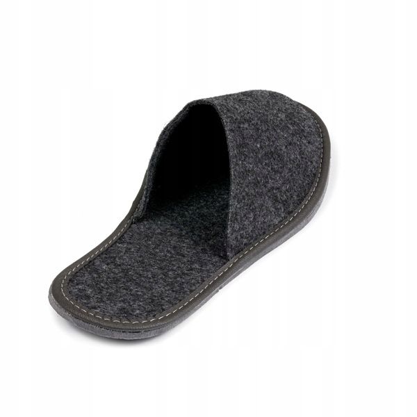 FILCOWE KAPCIE DAMSKIE GRAFIT PEŁNE KLAPKI DOMOWE zdjęcie 5