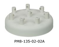 Podsufitka metalowa 8 otworów 135mm kolor biały + biały hamulec