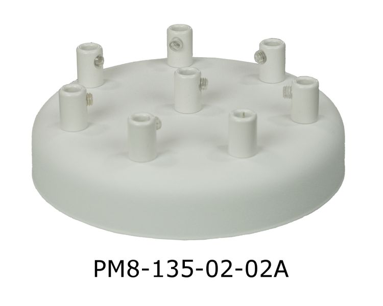 Podsufitka metalowa 8 otworów 135mm kolor biały + biały hamulec zdjęcie 1