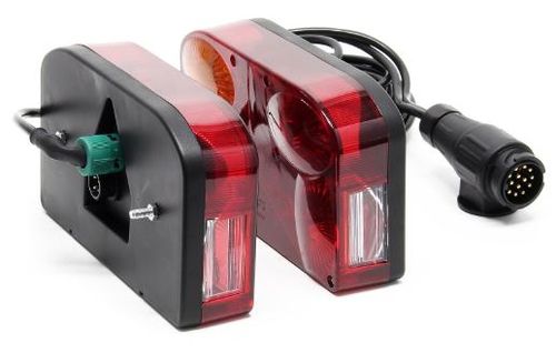 Lampy tylne do przyczepy lawety + wiązka instalacja 5m 13PIN na Arena.pl