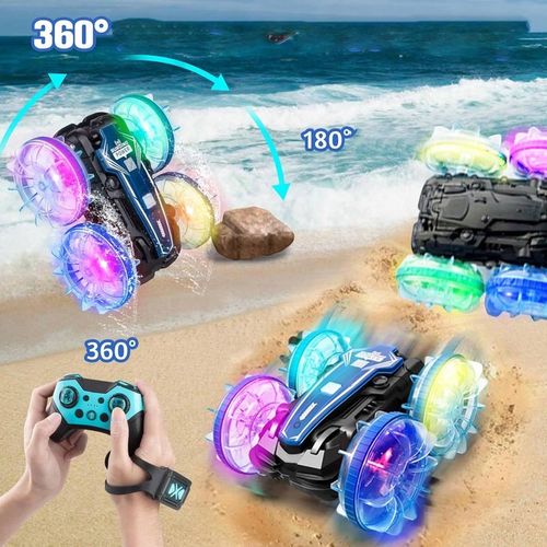 SAMOCHÓD ZDALNIE STEROWANY RC GESTAMI AMFIBIA 2 PILOTY 4x4 360° PŁYWAJĄCY na Arena.pl